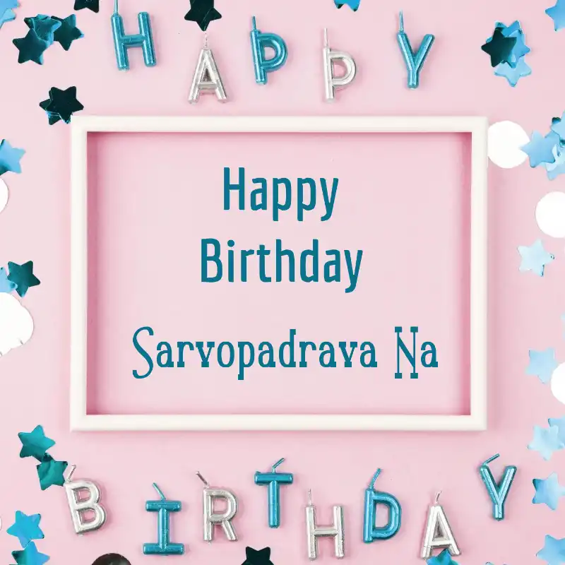 Happy Birthday Sarvopadrava Na Pink Frame Card